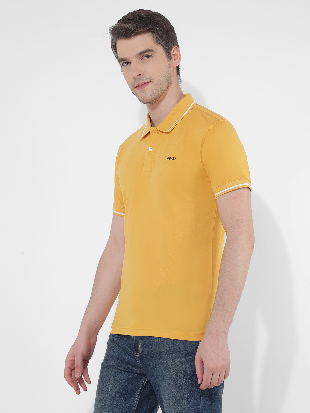 Numero Uno Men SOLID Yellow T-Shirt